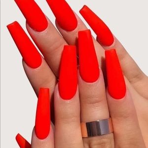 ✨2 For $22 Hand Painted Gel Coffin Press On Nails